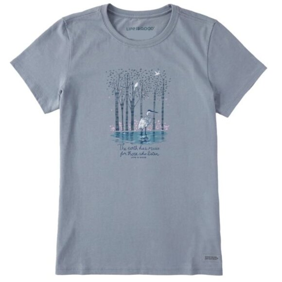 Life Is Good Crew Neck Short Sleeve Tee The Earth Has Music For Those Who Listen - Picture 1 of 7